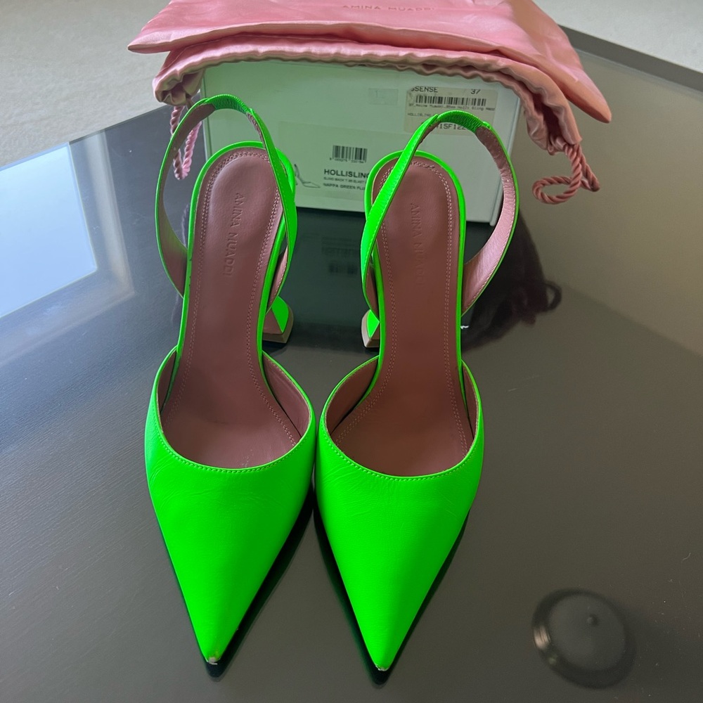 Amina Muaddi Hollisling Slingback Back 95mm